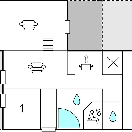 Pet Friendly In With Sauna Сasa de vacaciones Sjolund